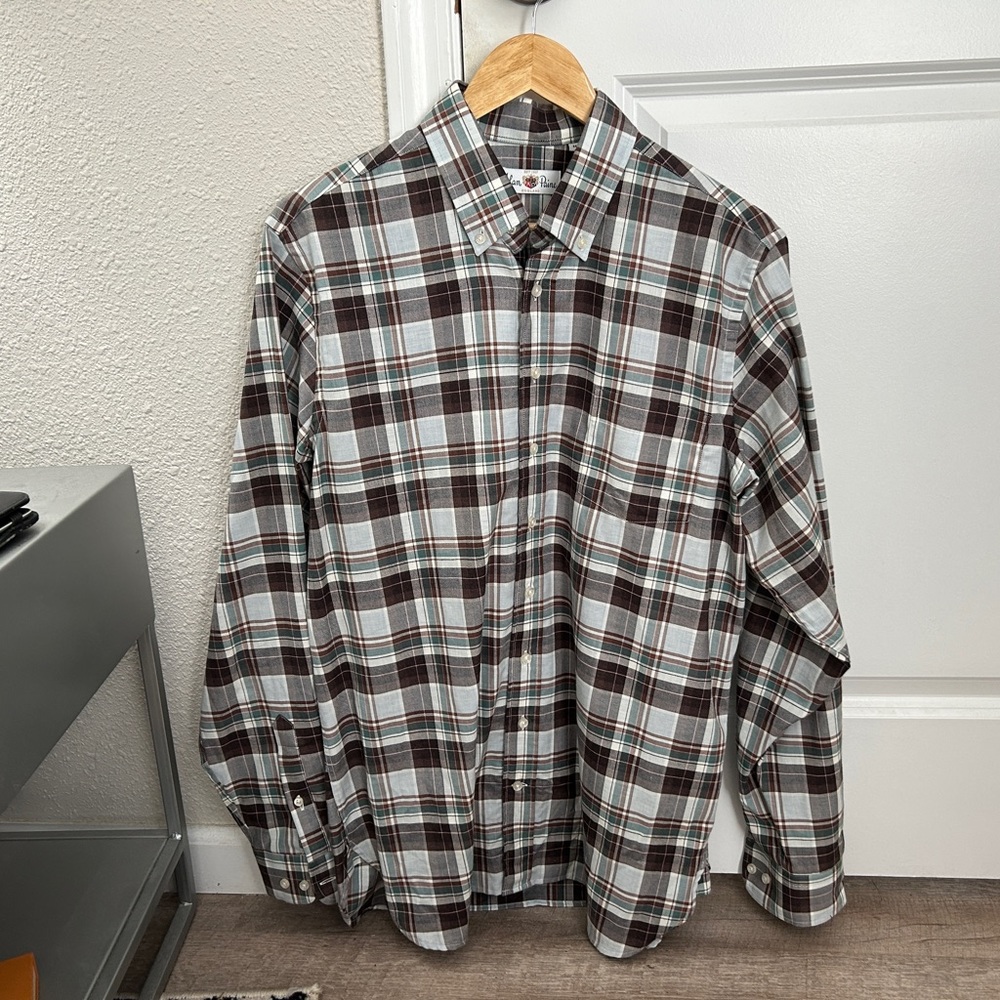 Alan Paine Cotton Button Down Shirt - Men’s Size Medium
